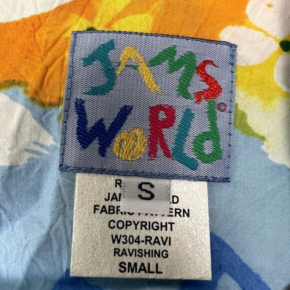 Jams World Hawaii Ravishing Floral V-Neck Rayon Tank Dress Womens Small STAINS - Picture 3 of 11